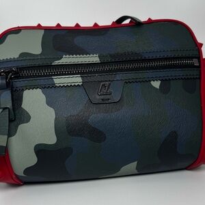 Christian Louboutin Red and Camouflage Belt Bag